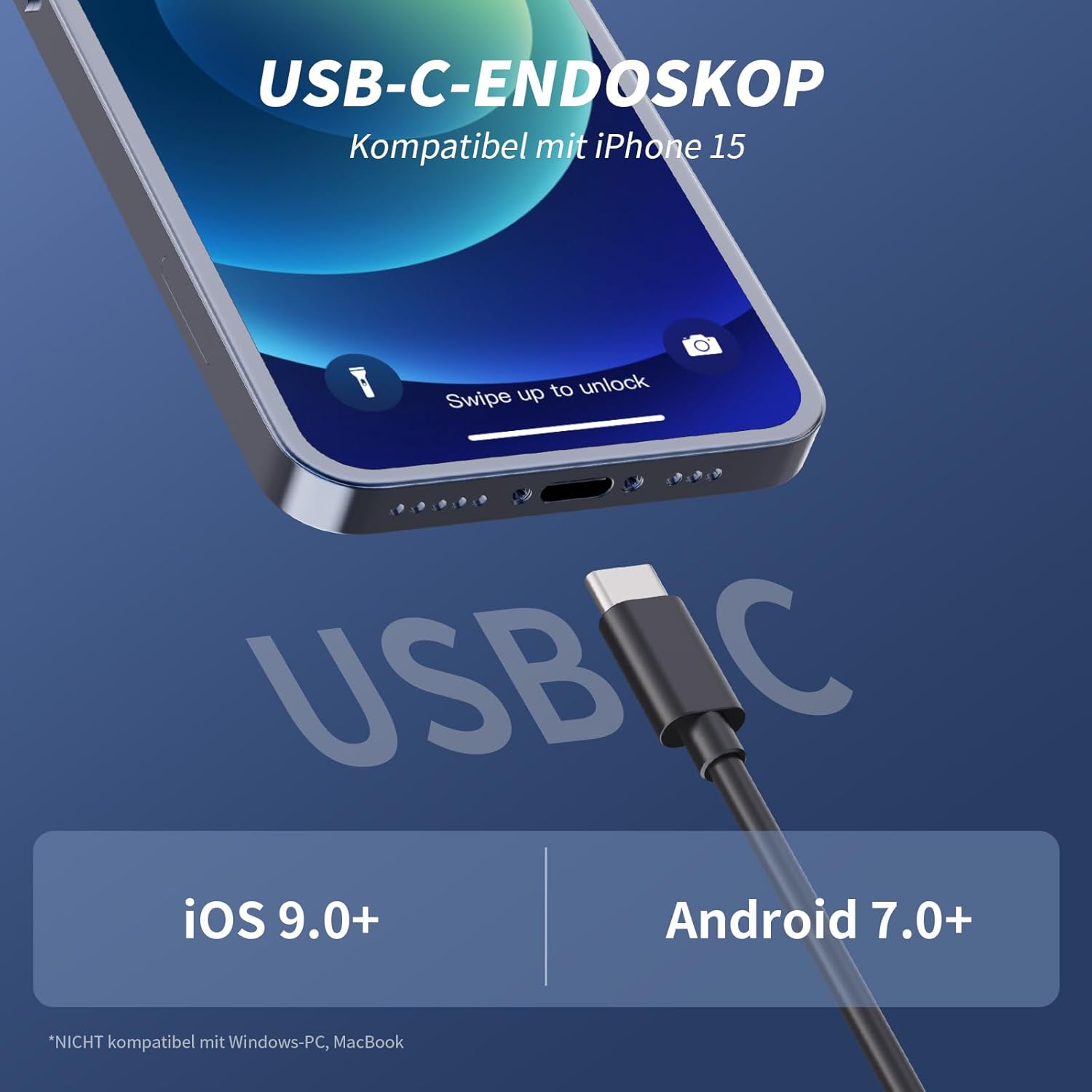 Detalle de Endoskopkamera 1080P HD mit 5 m Kabel