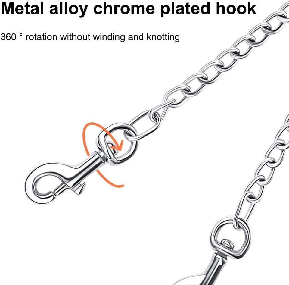 Detalle de Metal Double Dog Leash Coupler – 2 Way No Tangle, 360° Swivel for Two Dogs