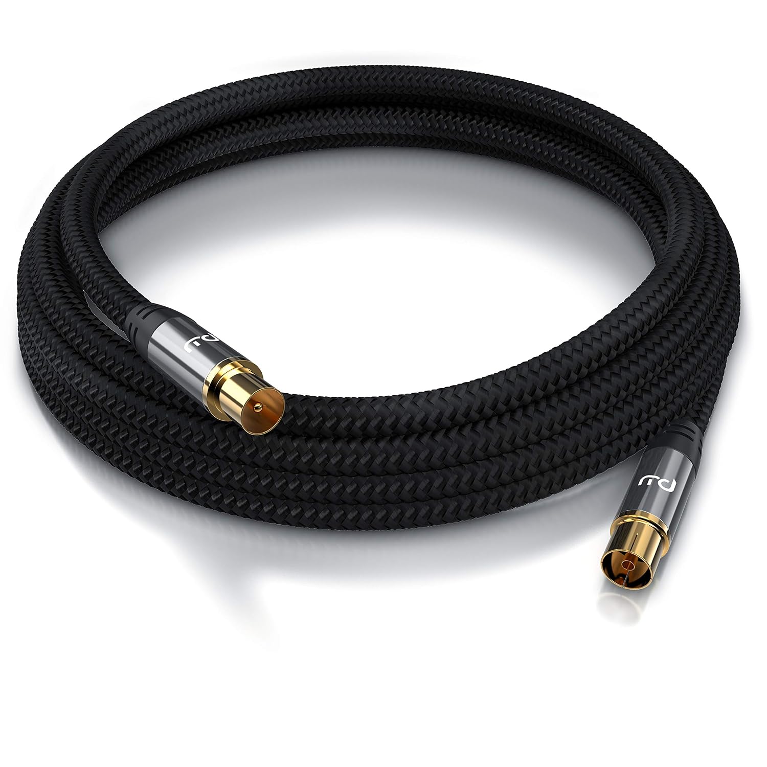 Detalle 1 de CSL-Computer Primewire Premium antennkabel, 2 m, textilöverdrag, 135 dB