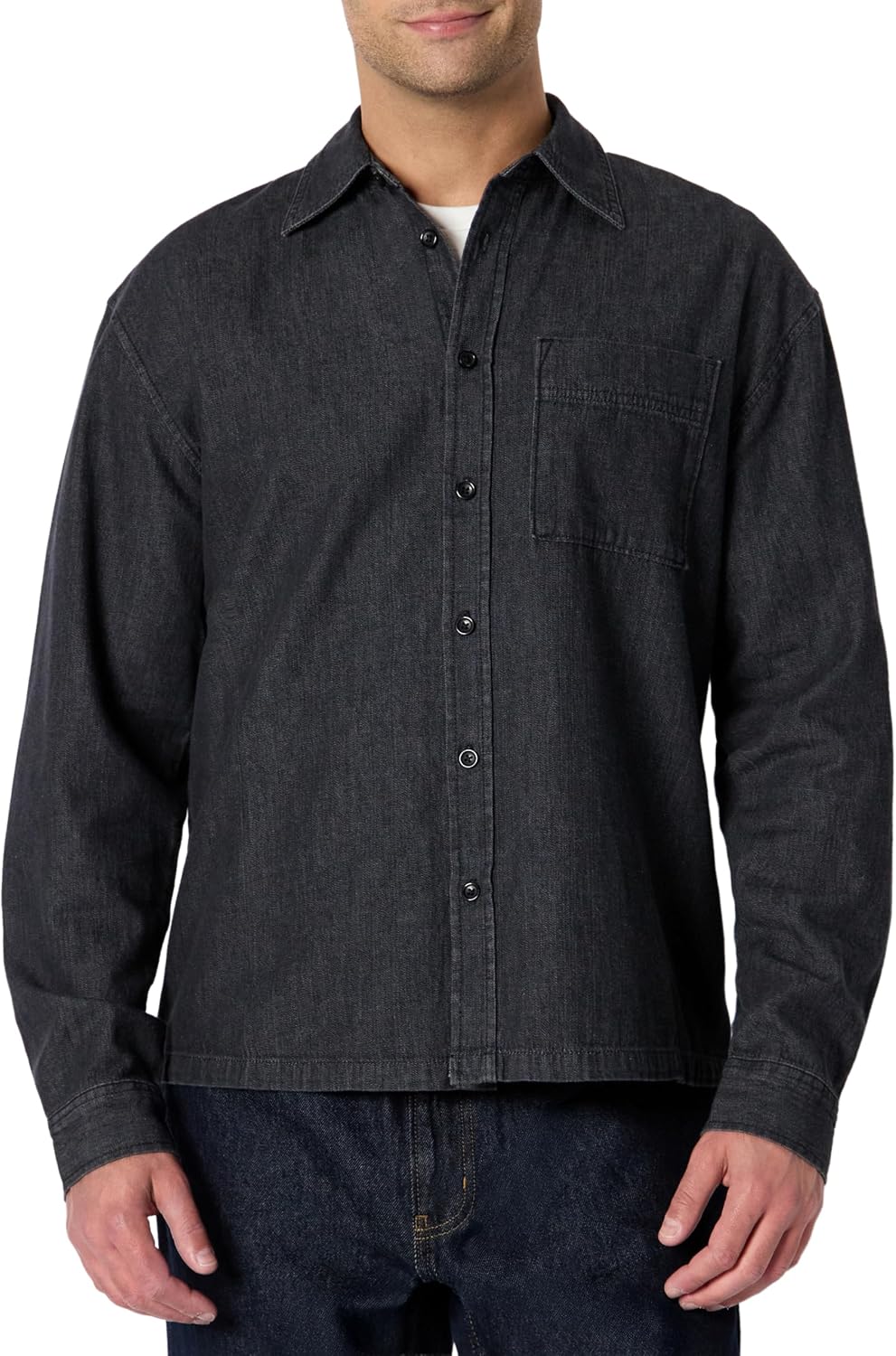 Detalle de Amazon Essentials Herren Demis Favorit Oversize-Button-Down Jeanshemd