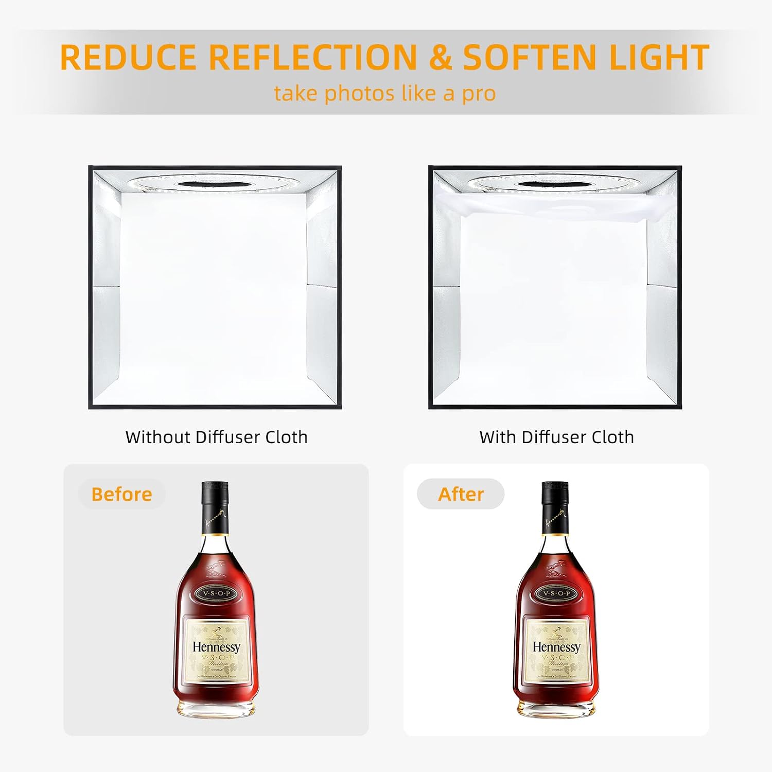 Detalle de Lightdow Light Box Photography 30cm LED kit