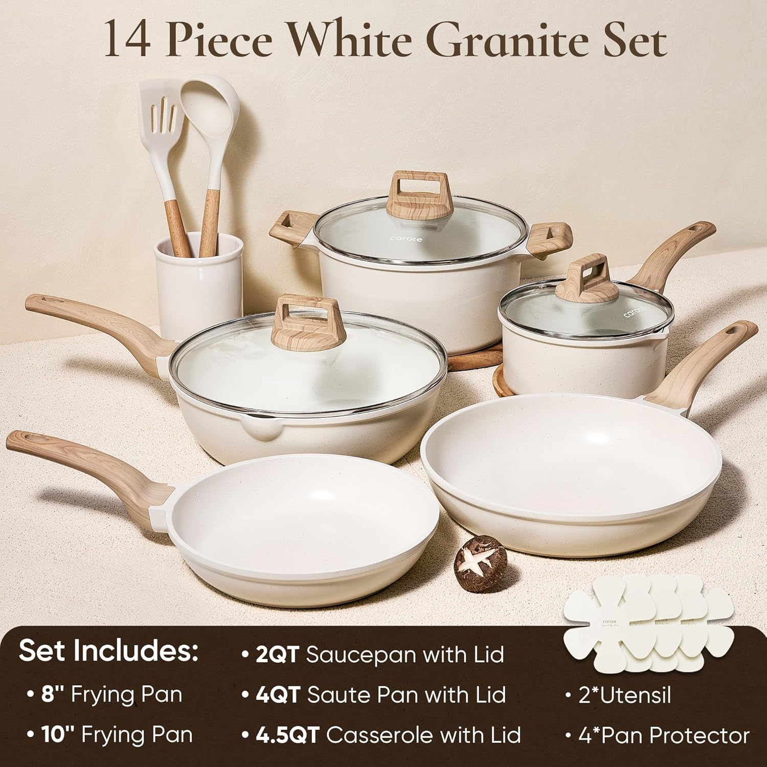 Thumbnail 1 de CAROTE 14-Pc Nonstick Pots and Pans Set
