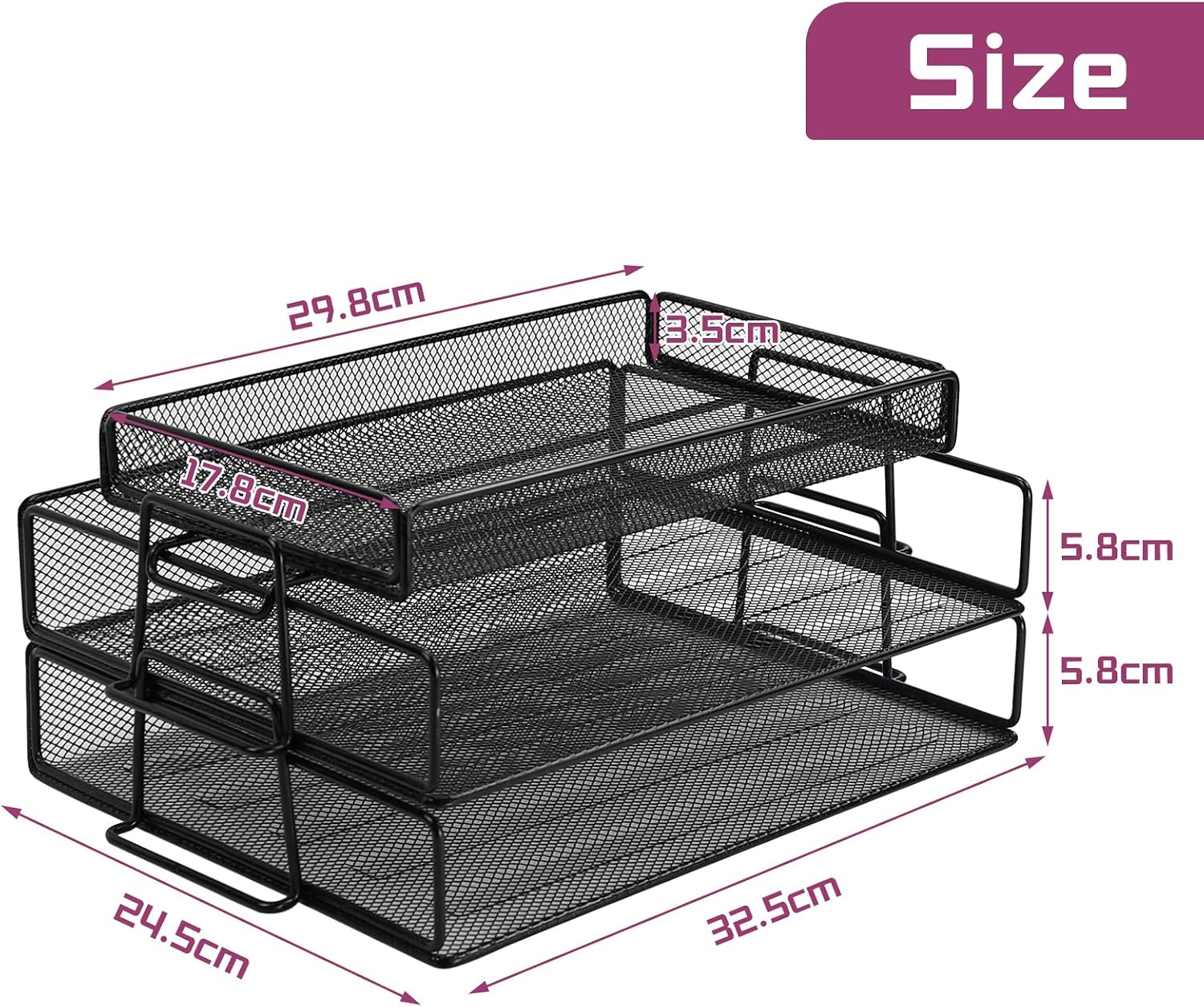 Detalle 1 de ideallife Schreibtisch Organizer A4 mit Ablagen