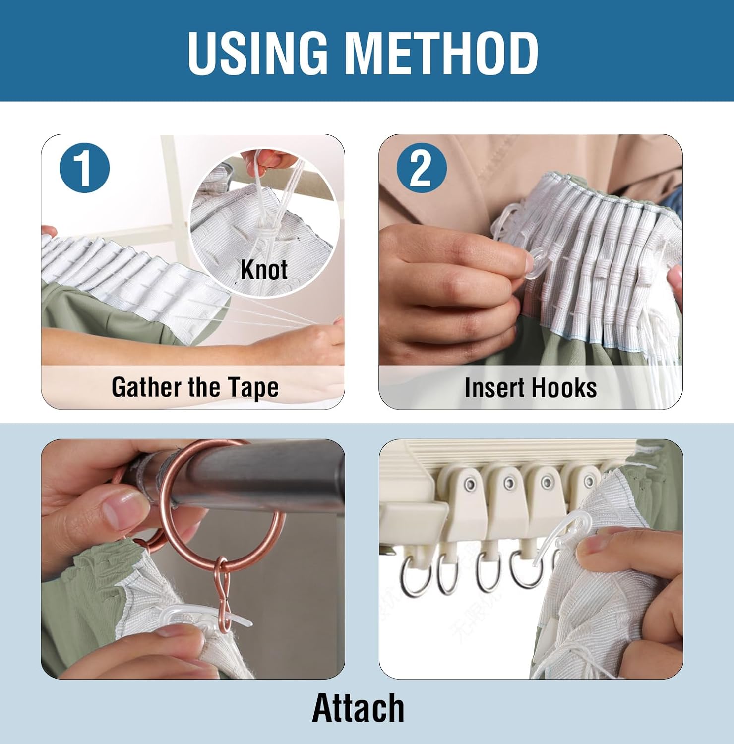 Thumbnail 2 de BellaHills Blackout Curtains 66×54 Inch 🪟