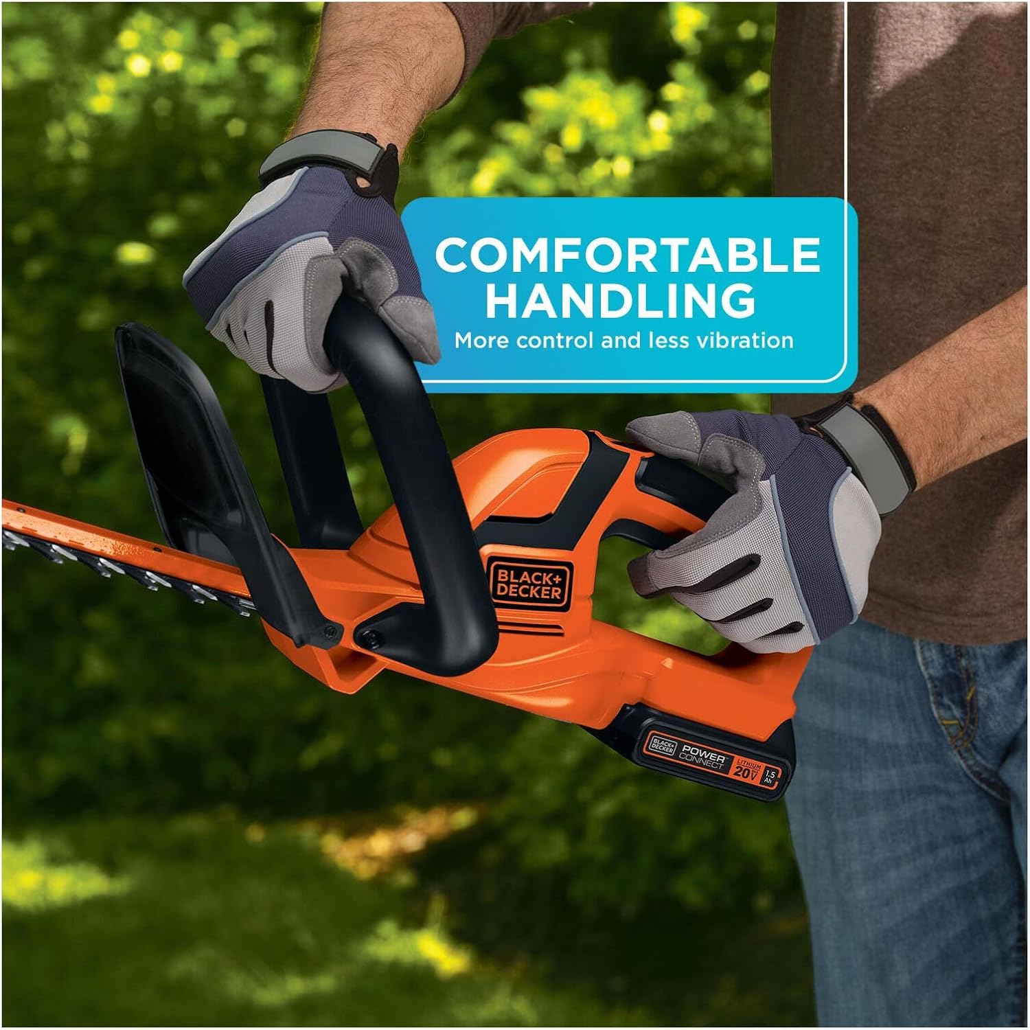 Thumbnail 3 de BLACK+DECKER 20V MAX Cordless Hedge Trimmer (LHT2220) — 22" Steel Blade, Battery & Charger Included