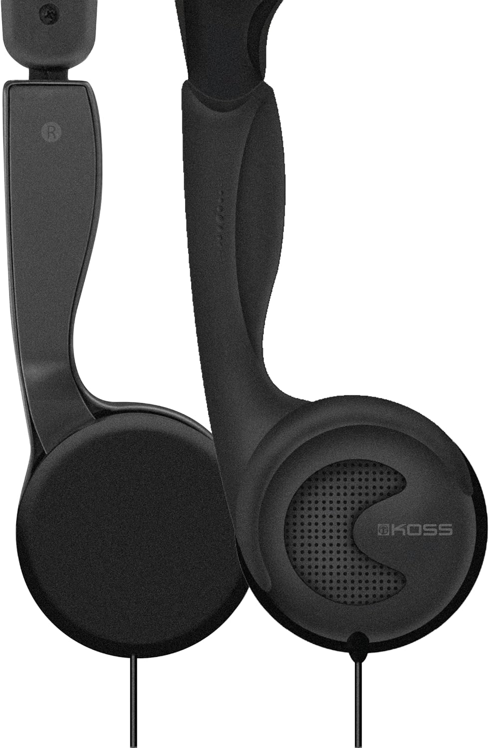 Detalle de KOSS KTXPro1 Black オンイヤーヘッドホン、90年代スタイル・チタンコーティングドライバー・音量調節
