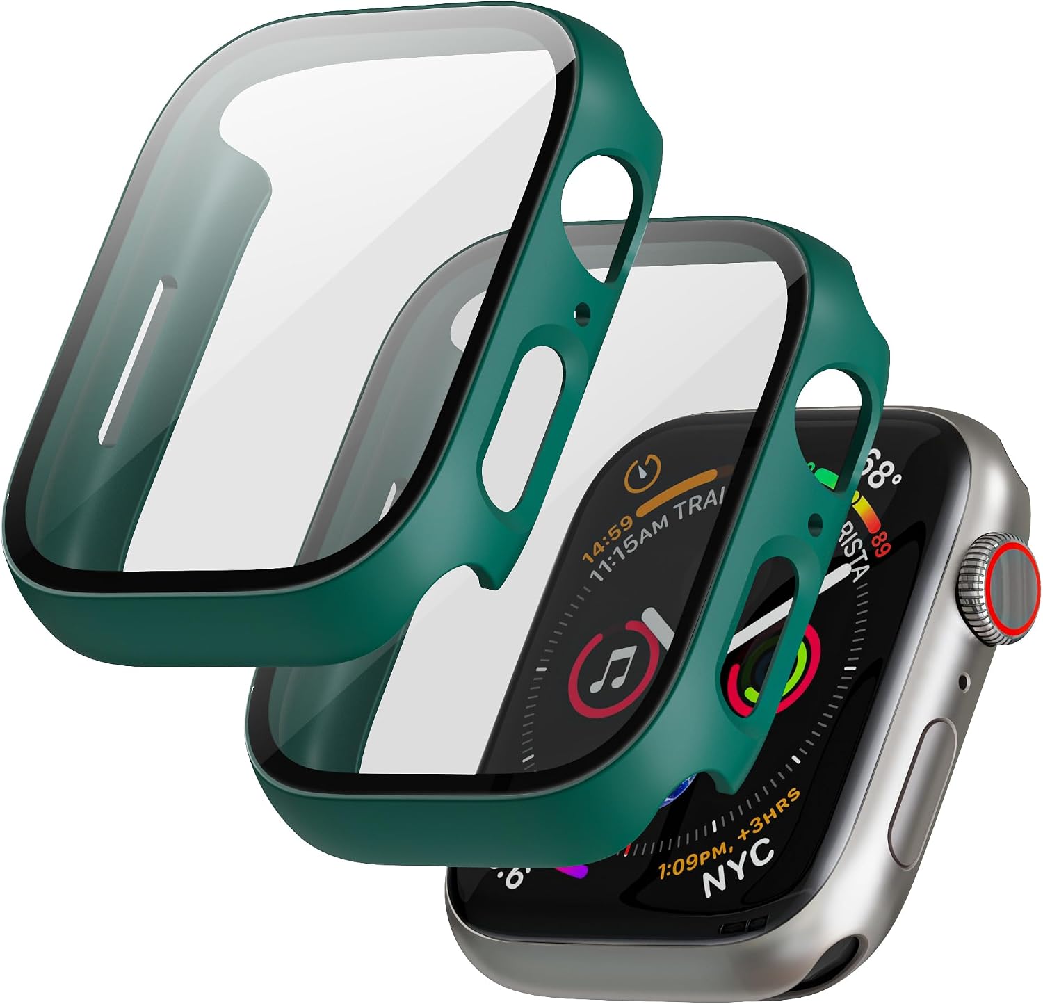 Thumbnail 5 de Apple Watch 46mm Hülle, 2er Set Schwarz