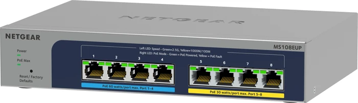 Thumbnail 7 de Netgear MS108EUP Multi-Gigabit-Switch mit 8 Ports, PoE und PoE++ (Ultra60)