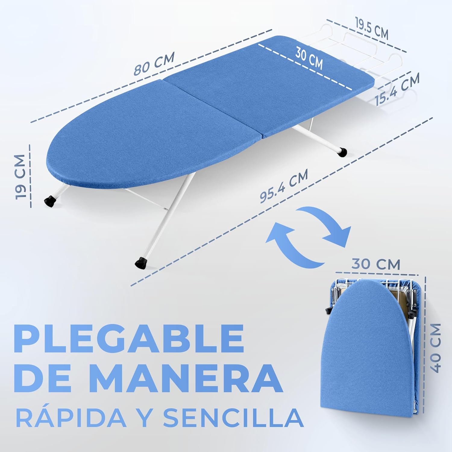 Thumbnail 2 de JUPPLIES Tabla de Planchar Plegable 80×30 cm