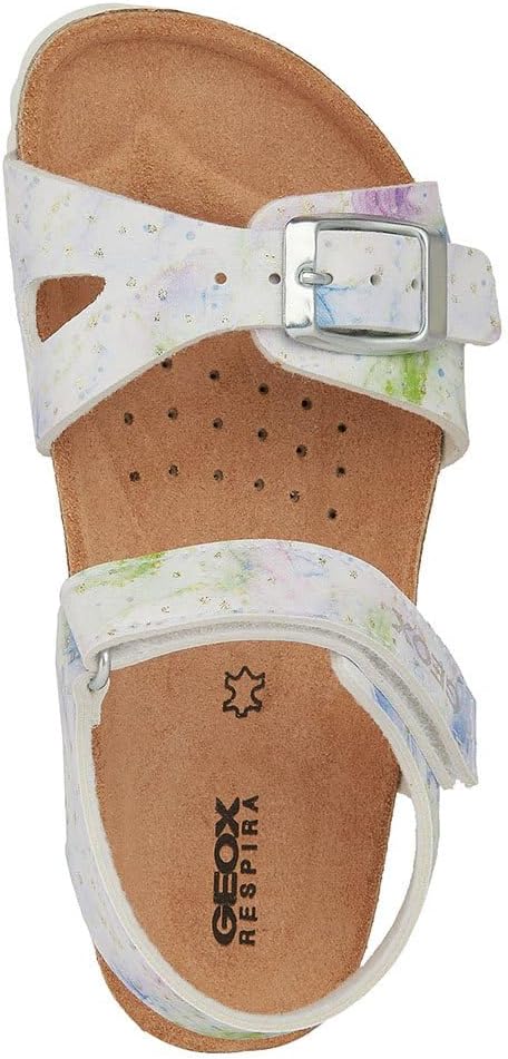 Detalle 2 de Geox Mädchen J Adriel Girl C Sandalen mit Klettverschluss – Lederinnenfutter und flexible Gummisohle