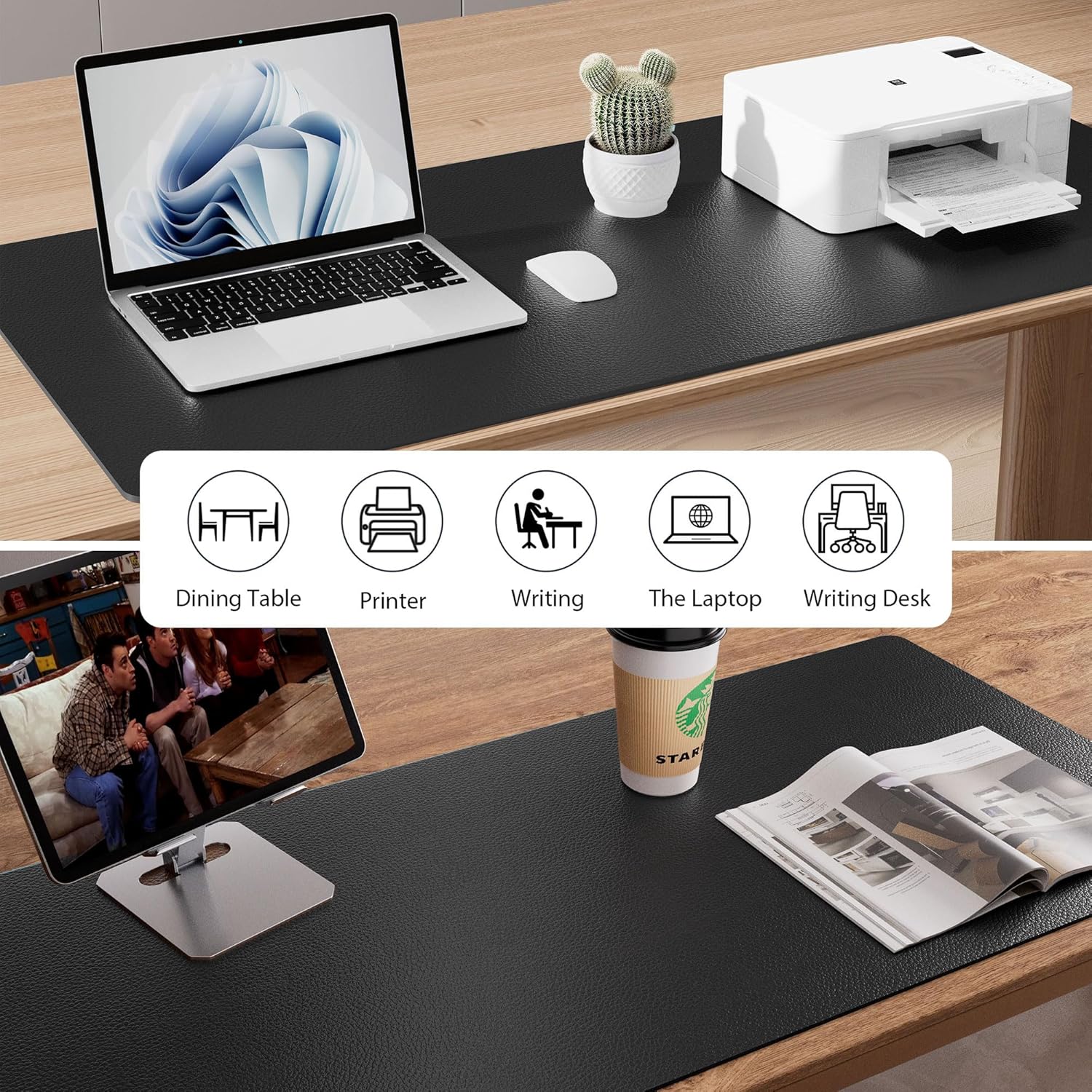 Thumbnail 4 de Aothia Leather Office Desk Pad 31.5" x 15.7