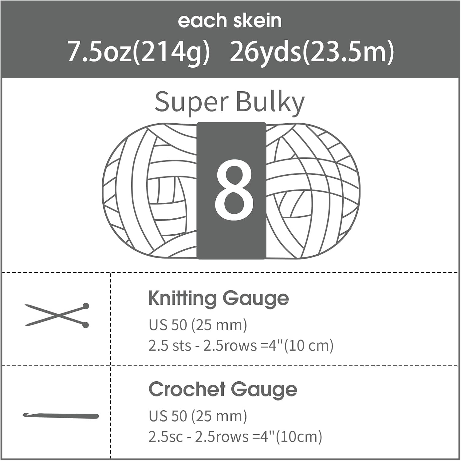 Detalle de HOMBYS Chunky Chenille Yarn 8-Skein Pack