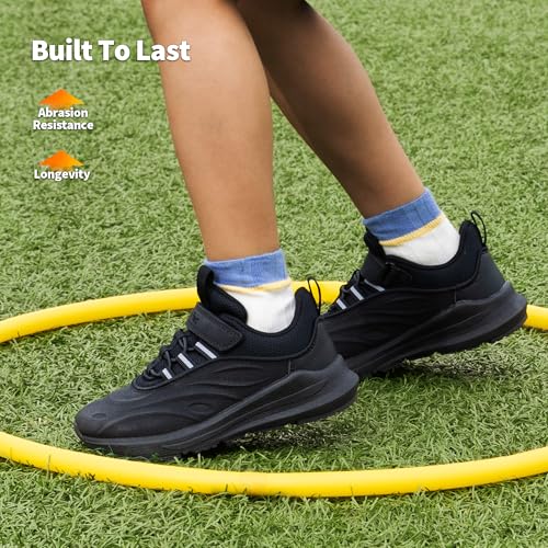Thumbnail 2 de DREAM PAIRS Waterproof Boys Fashion Trainers, All Black, 2 Big Kid