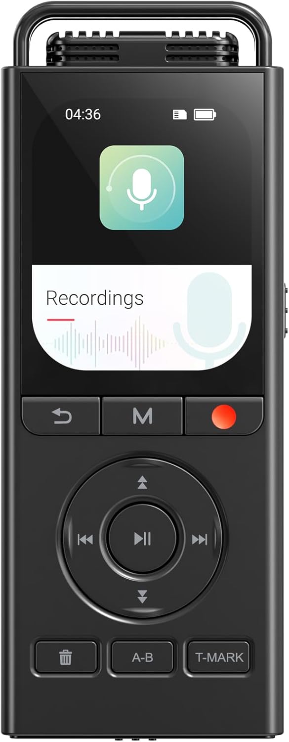 MECHEN Dictaphone Enregistreur Vocal Numérique 144 Go