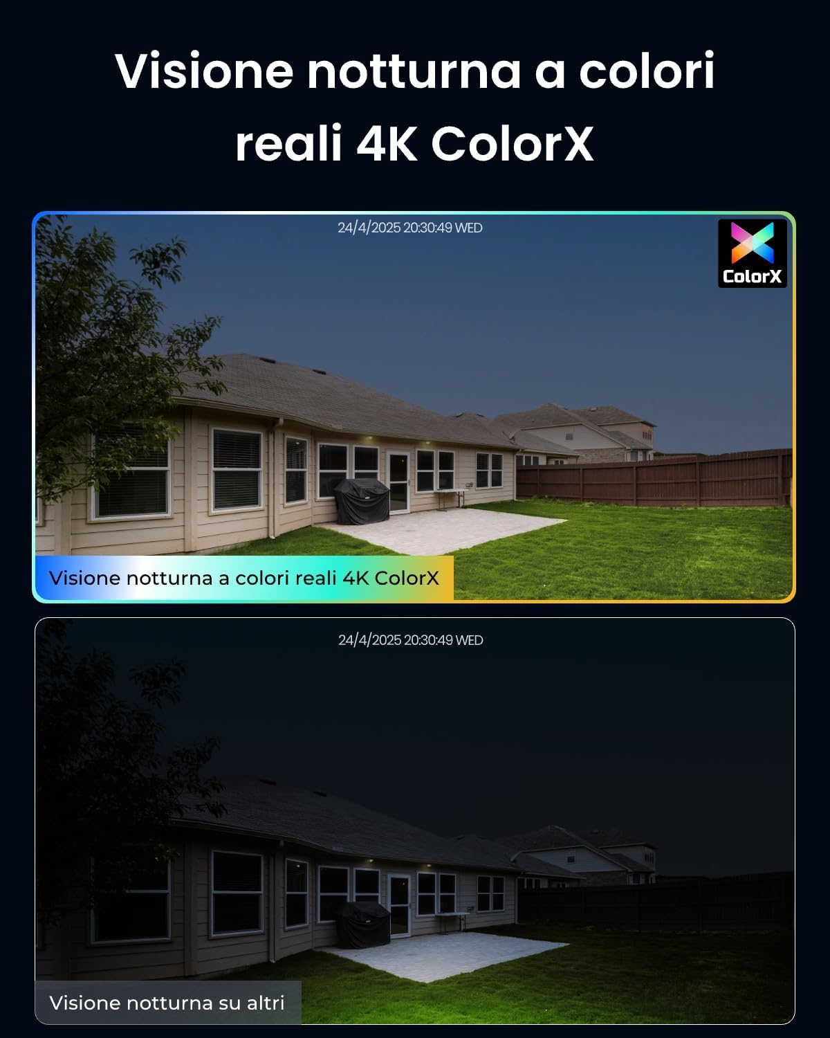 Thumbnail 2 de Reolink PoE CX820 (4K) telecamera esterna con visione notturna a colori, HDR e rilevamento uomo/veicolo/animale