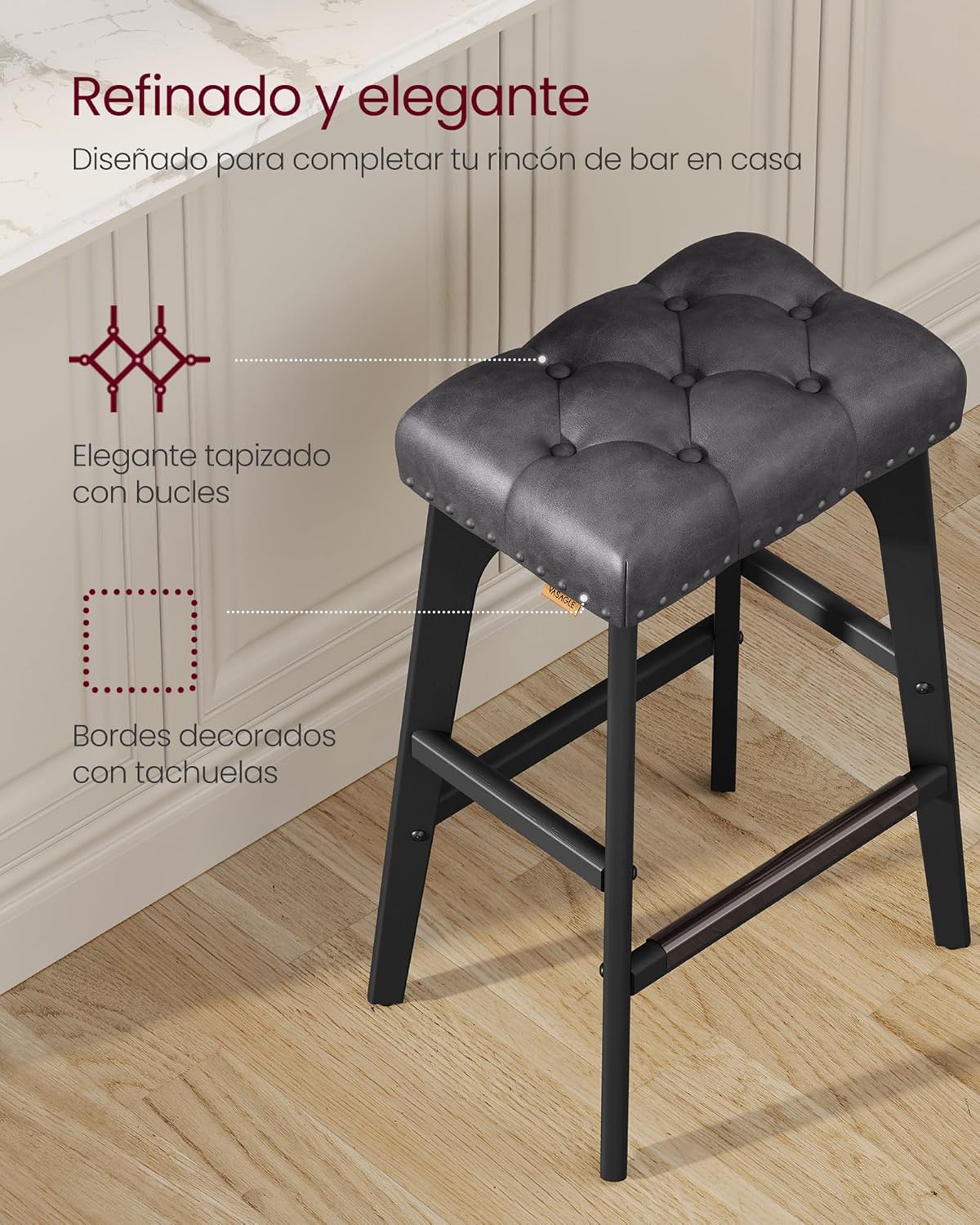Thumbnail 3 de VASAGLE Taburetes de Bar, Elegancia en Tu Comedor 🍷