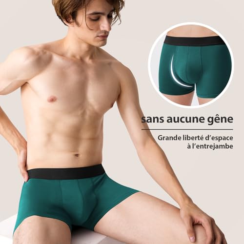 Detalle 2 de QINCAO : lot de 6 boxers homme en coton sans logo