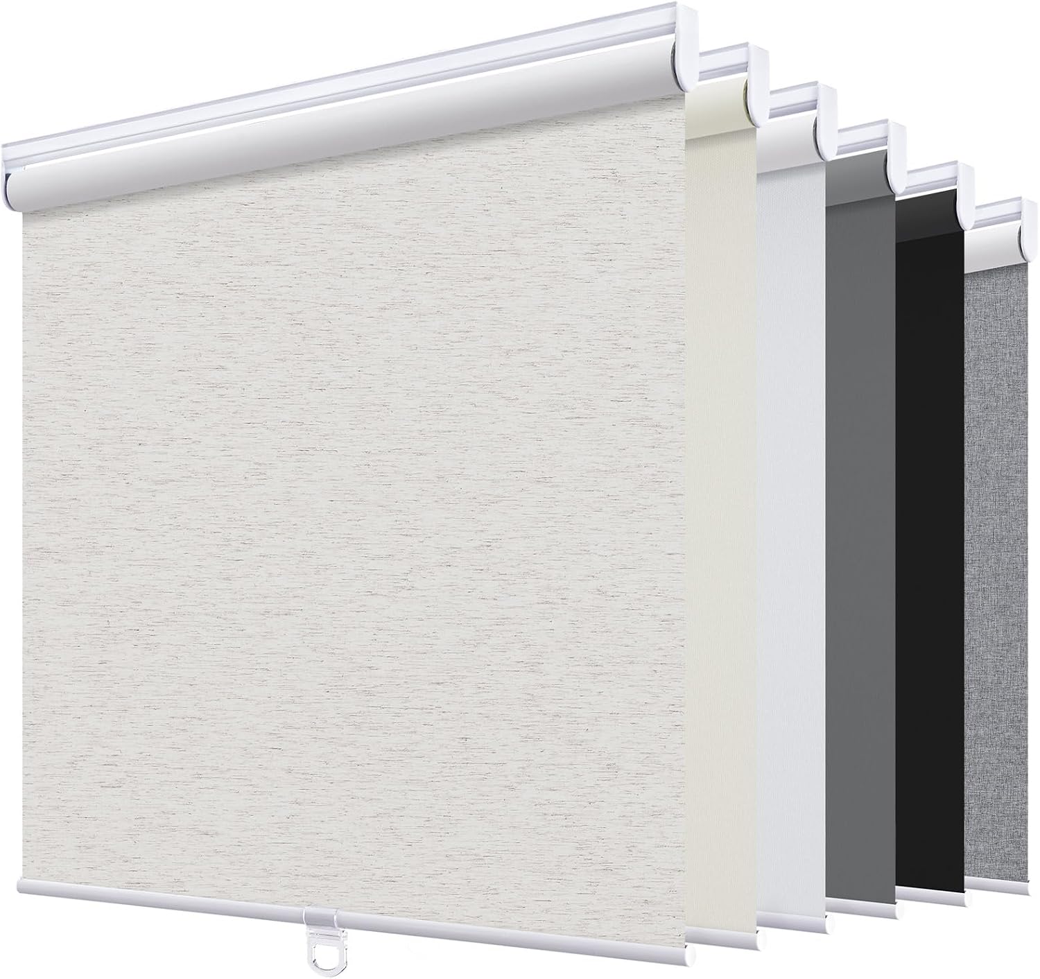 Detalle de Sunoff Blackout Cordless Roller Shades (Linen Beige) 35" W x 72" H