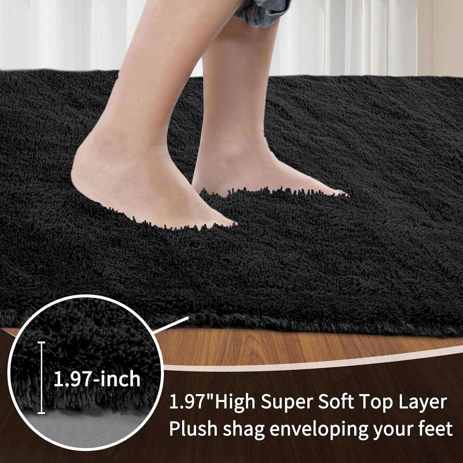 Detalle 2 de Sour Lemon Rugs Living Room 240x340cm shaggy rug
