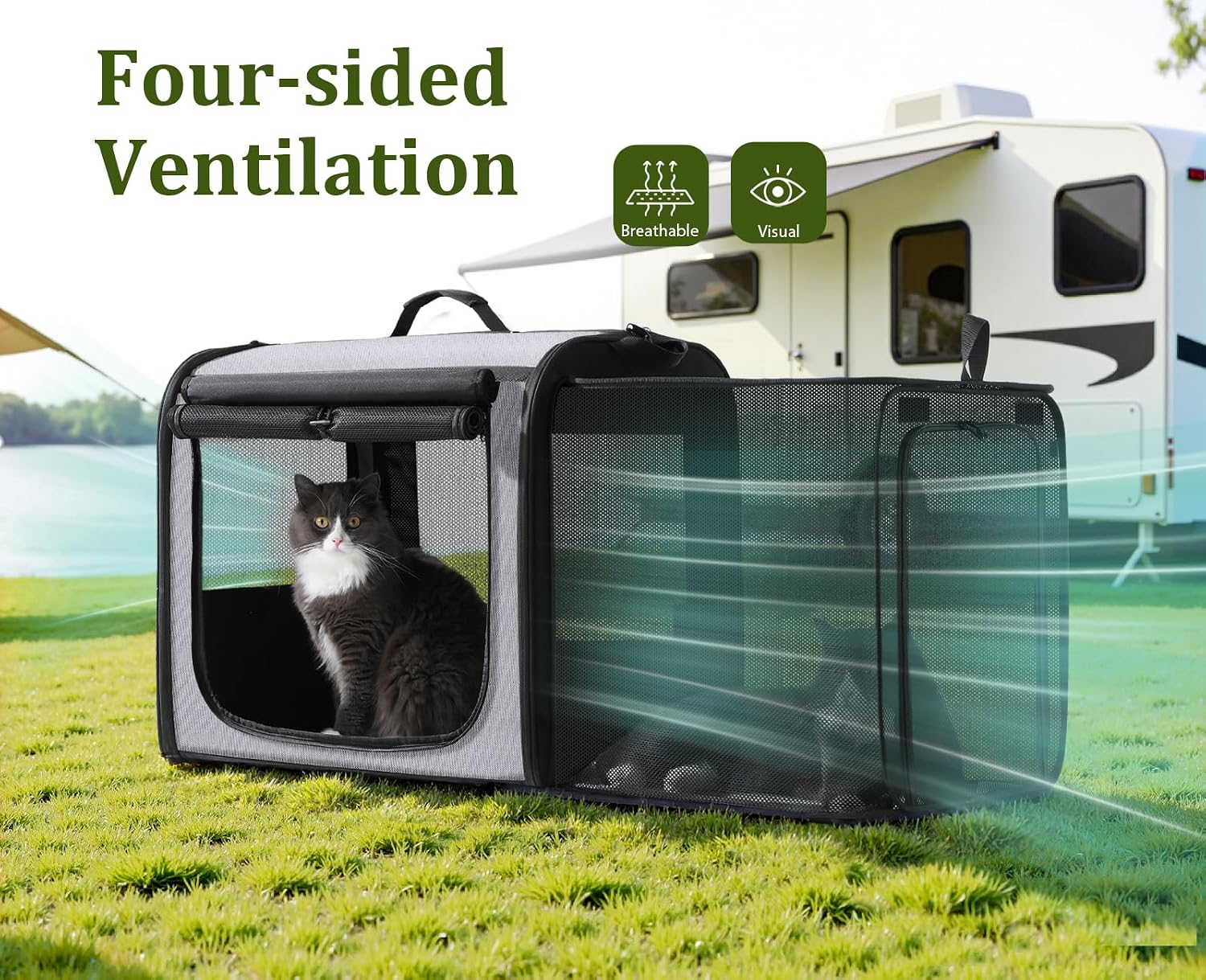 Thumbnail 5 de Pecute Dog Car Carrier 61×45×52cm