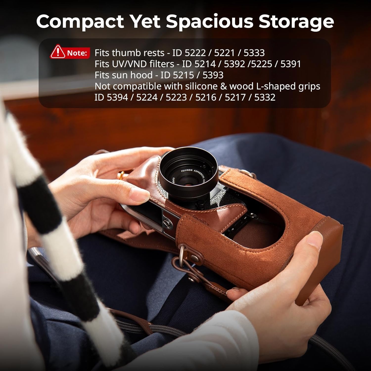 Thumbnail 6 de SMALLRIG Étui en Cuir pour FUJIFILM X Half – Sac de Transport Rétro avec Demi-Étui et Poche Carte