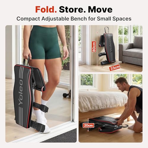Thumbnail 7 de YOLEO Banc de Musculation réglable pour entraînement complet du corps – Banc incline/declinable, pre-assemblé