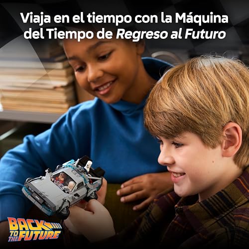Detalle 2 de LEGO Speed Champions Máquina del Tiempo de Regreso al Futuro (77256) – Maqueta de Coche con Doc Brown y Marty McFly
