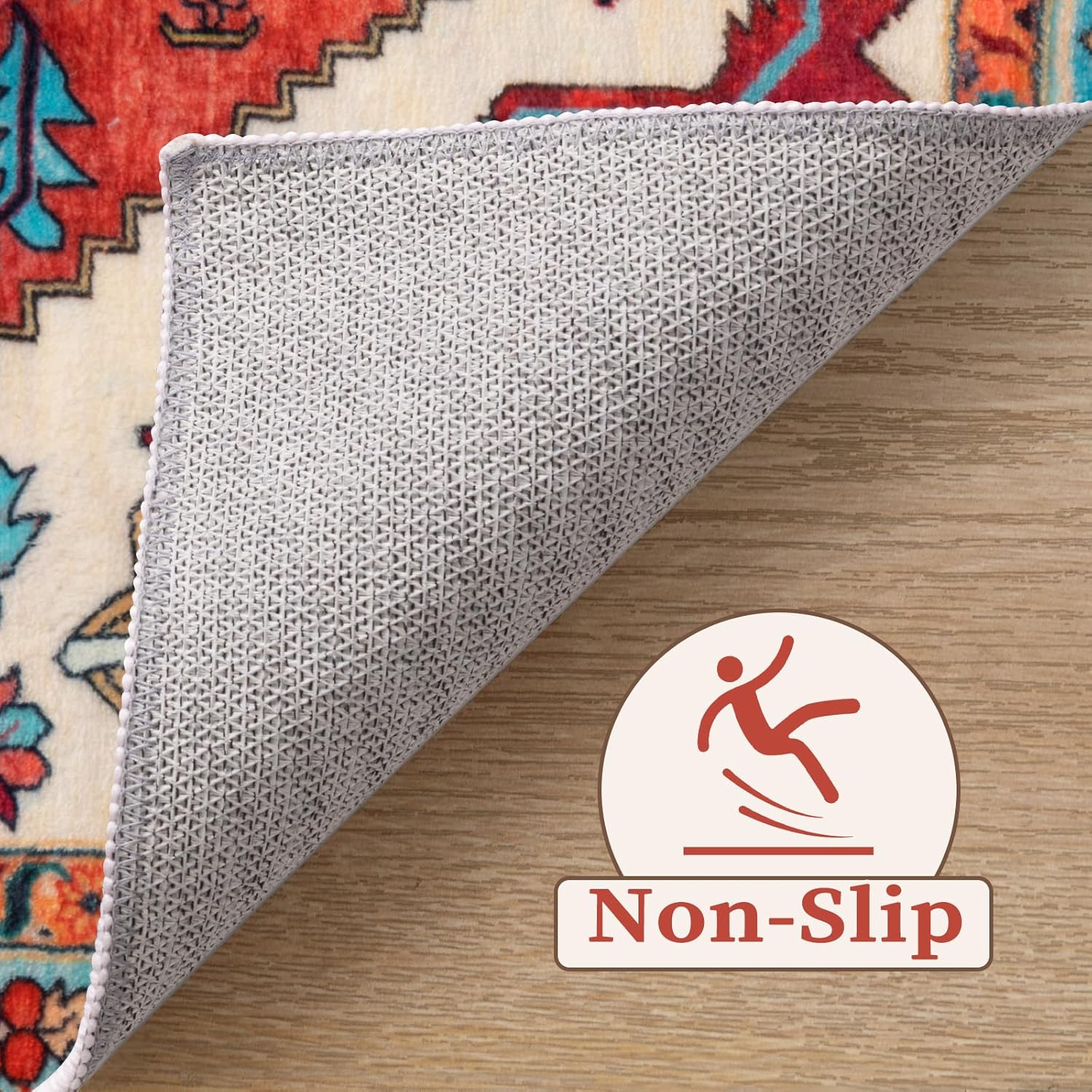 Thumbnail 3 de SERISSA Washable Rugs 6x9 Boho Area Rug (Non-Slip, Machine Washable) for Living Room, Bedroom & More