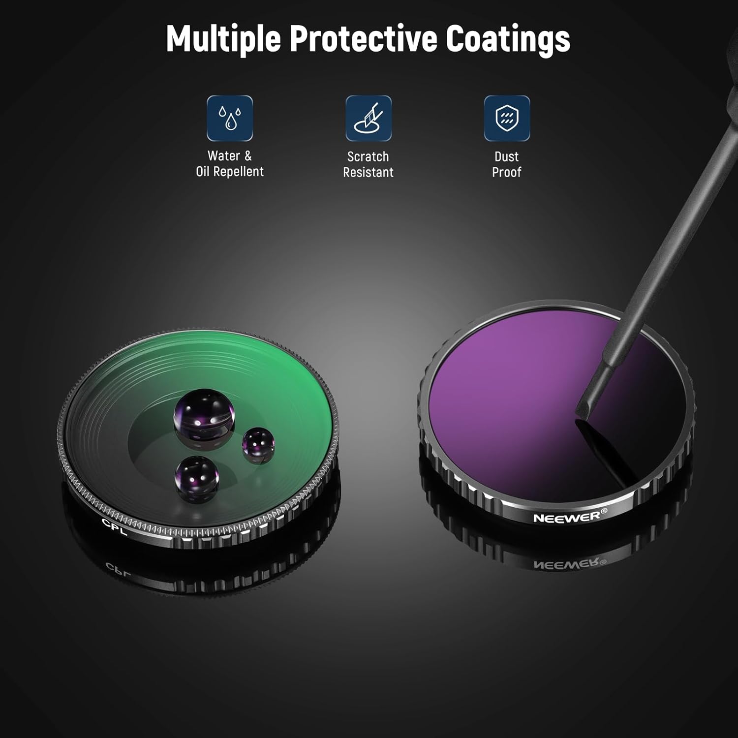 Thumbnail 6 de NEEWER Set filtri CPL e ND compatibile con DJI Osmo Action 5 Pro/4 (6pz) FL-A13