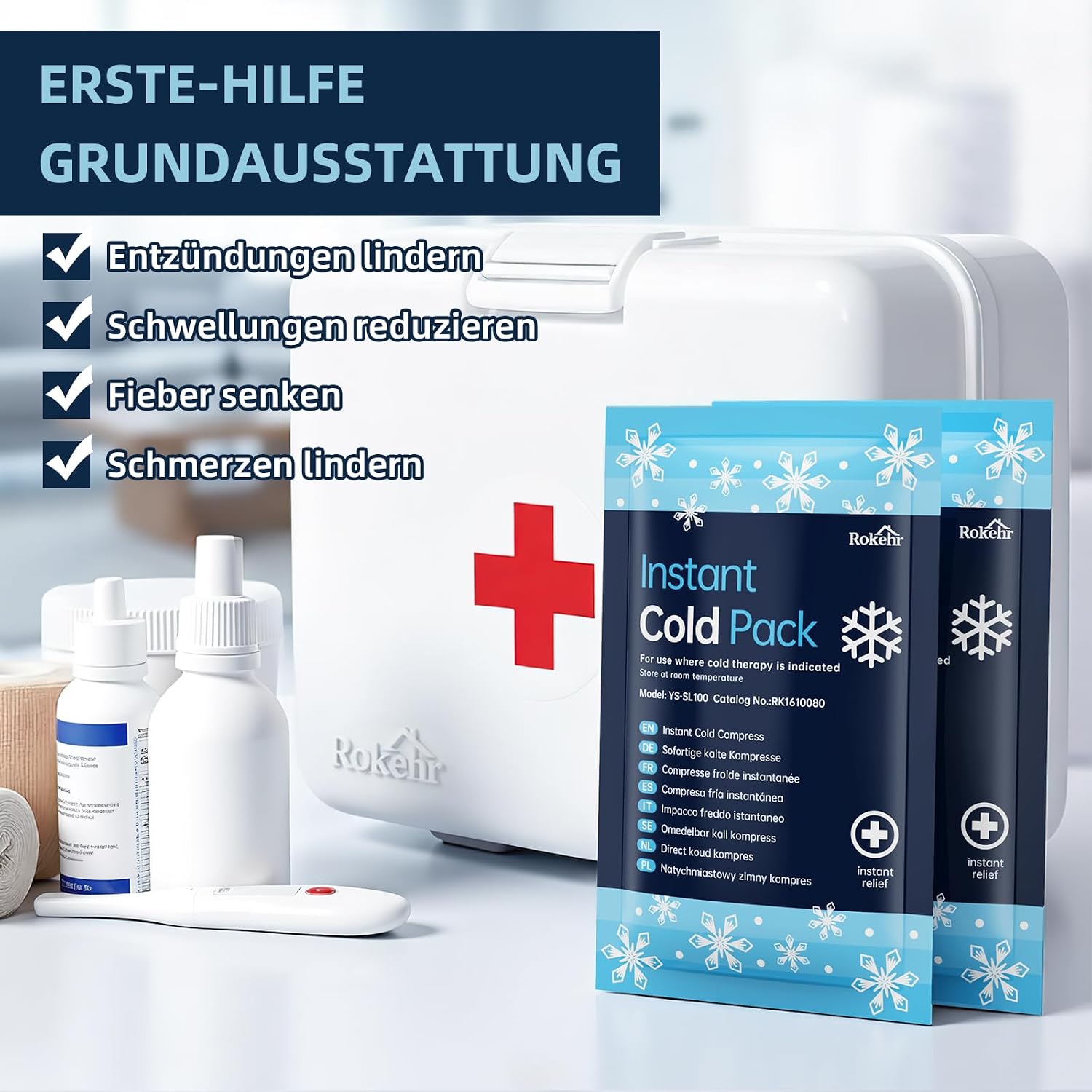 Detalle 2 de Rokehr Sofort-Kälte-Kompresse 10 Stück