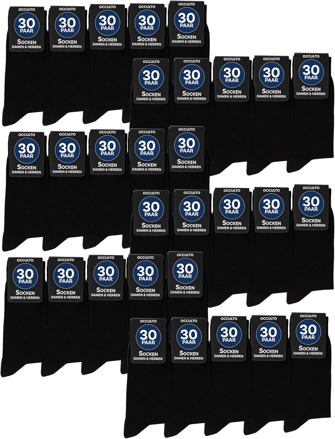 Detalle de Occulto Hermann schwarze Socken 10er Pack