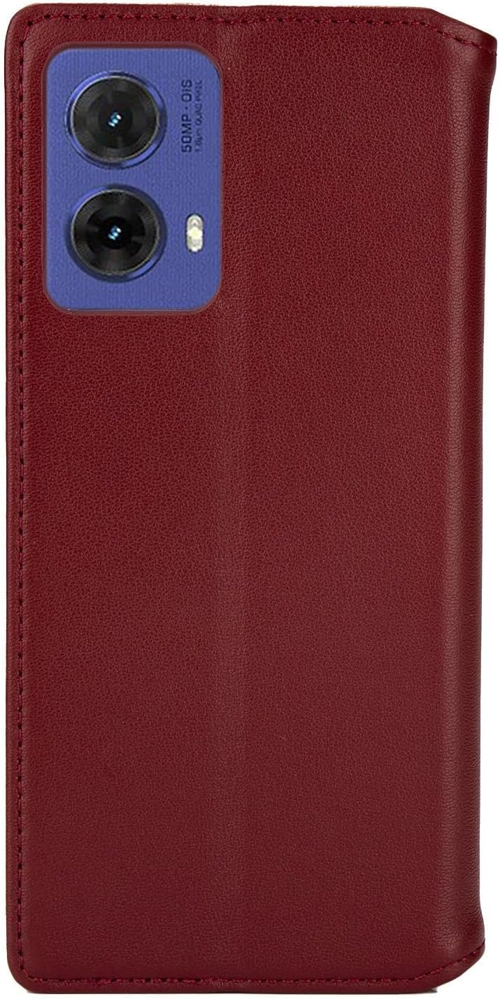 Thumbnail 4 de 32nd Classic Series 2.0 Real Leather Book Wallet Flip Case for Motorola Moto G85 – Burgundy