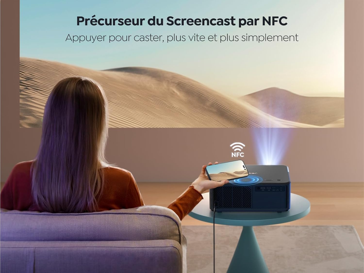 Detalle de Yaber K2s — Vidéoprojecteur 4K avec son JBL et Google TV 11.0