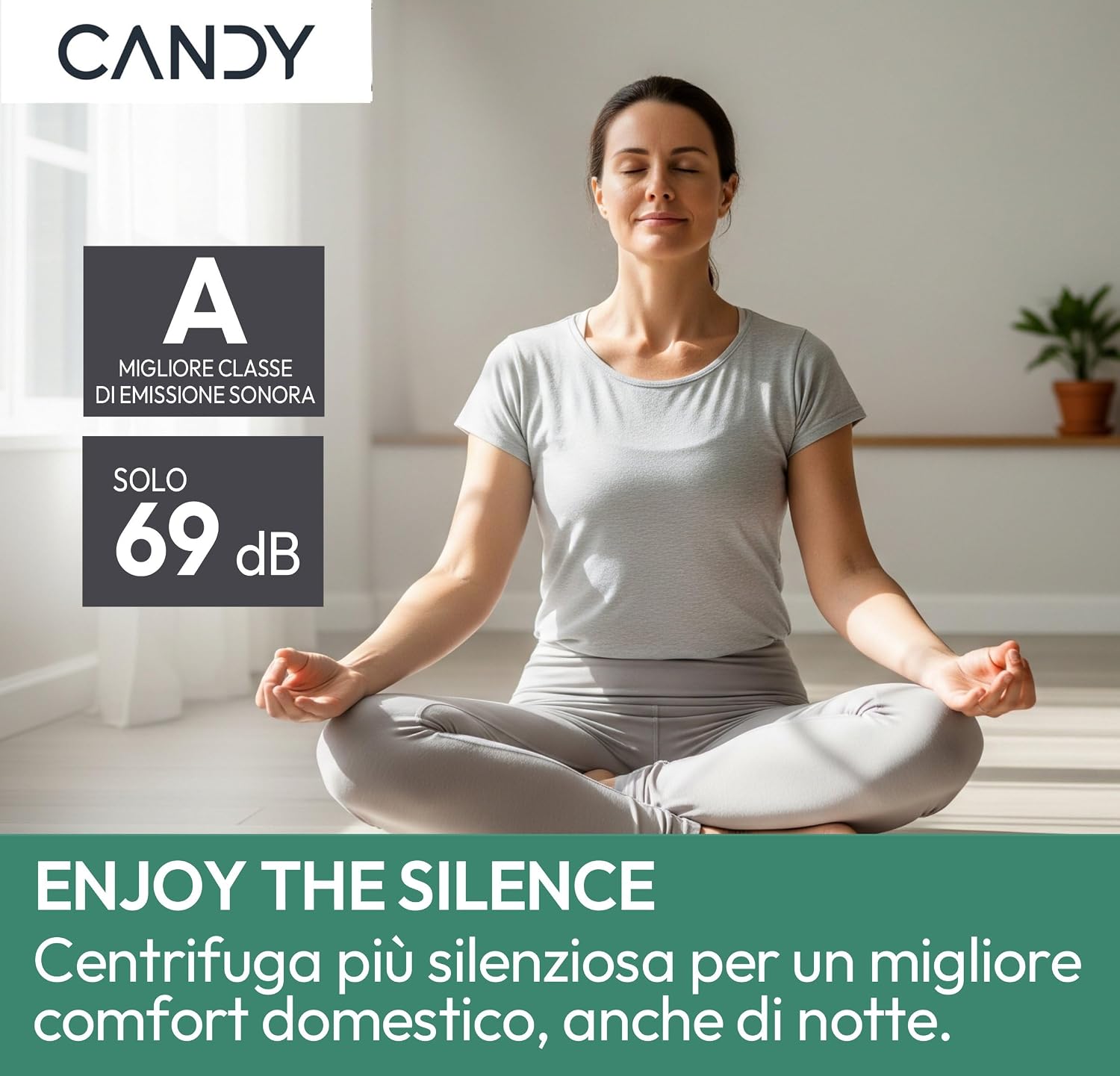Detalle de Candy ProWash 300 Lavatrice 9 Kg, 1400 Giri – Classe A-20% Bianca
