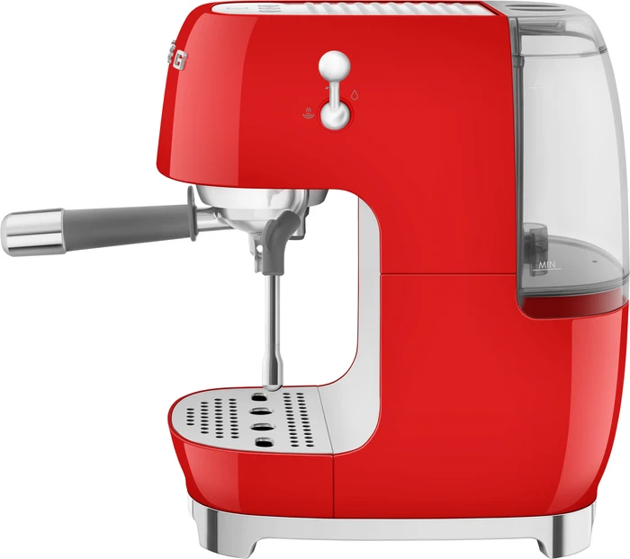 Thumbnail 4 de Smeg ECF03RDEU Rot – kompakte Espressomaschine mit Dampfdüse, glattem Milchschaum und Manometer