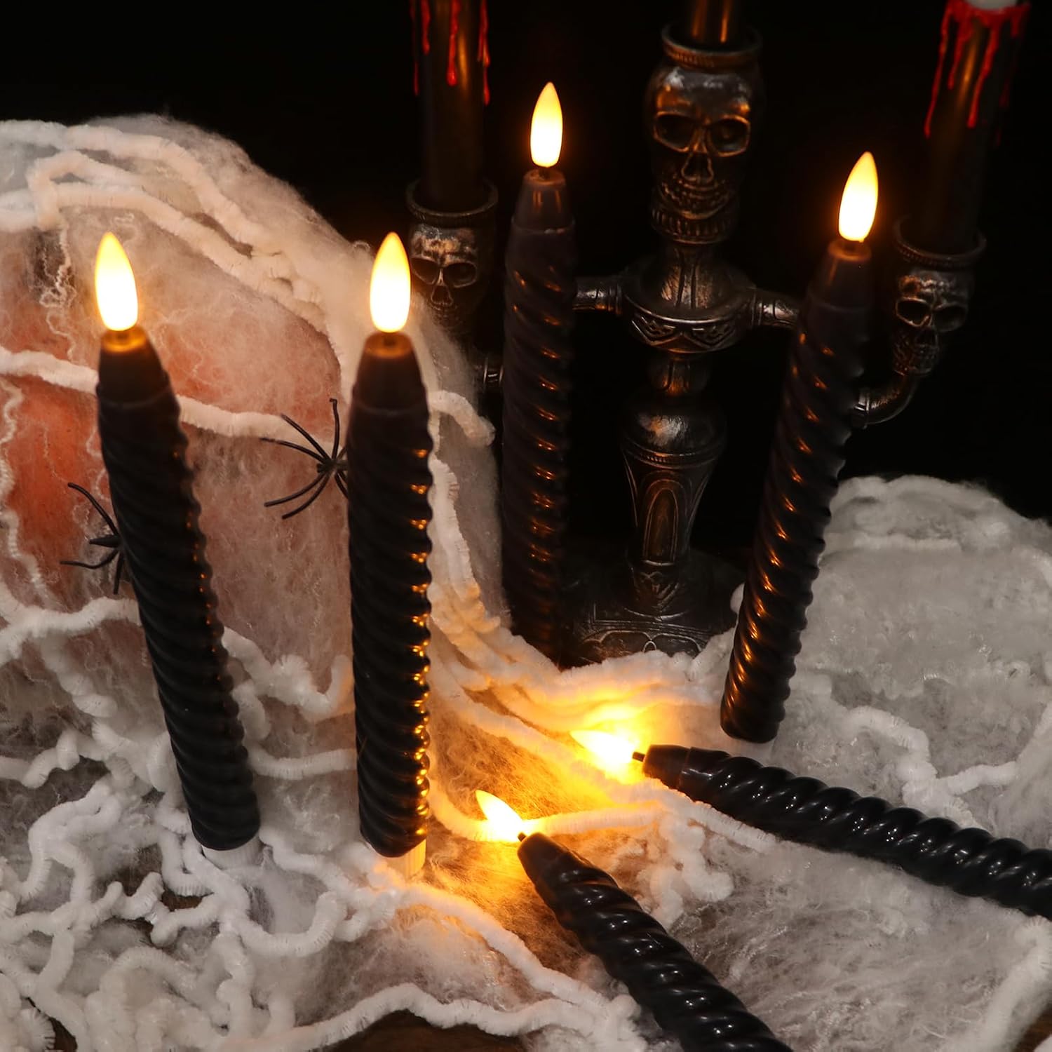 Detalle de Lasumora Flameless Taper Candles, Real Wax