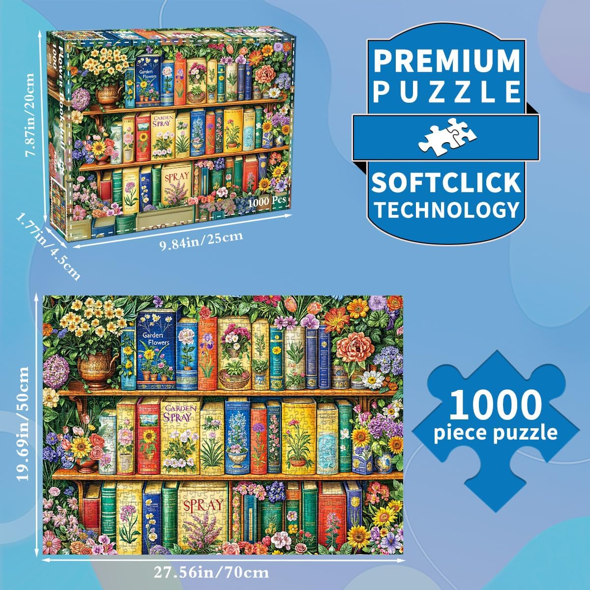 Thumbnail 5 de 1000 Piece Colourful Gardening Book Puzzle