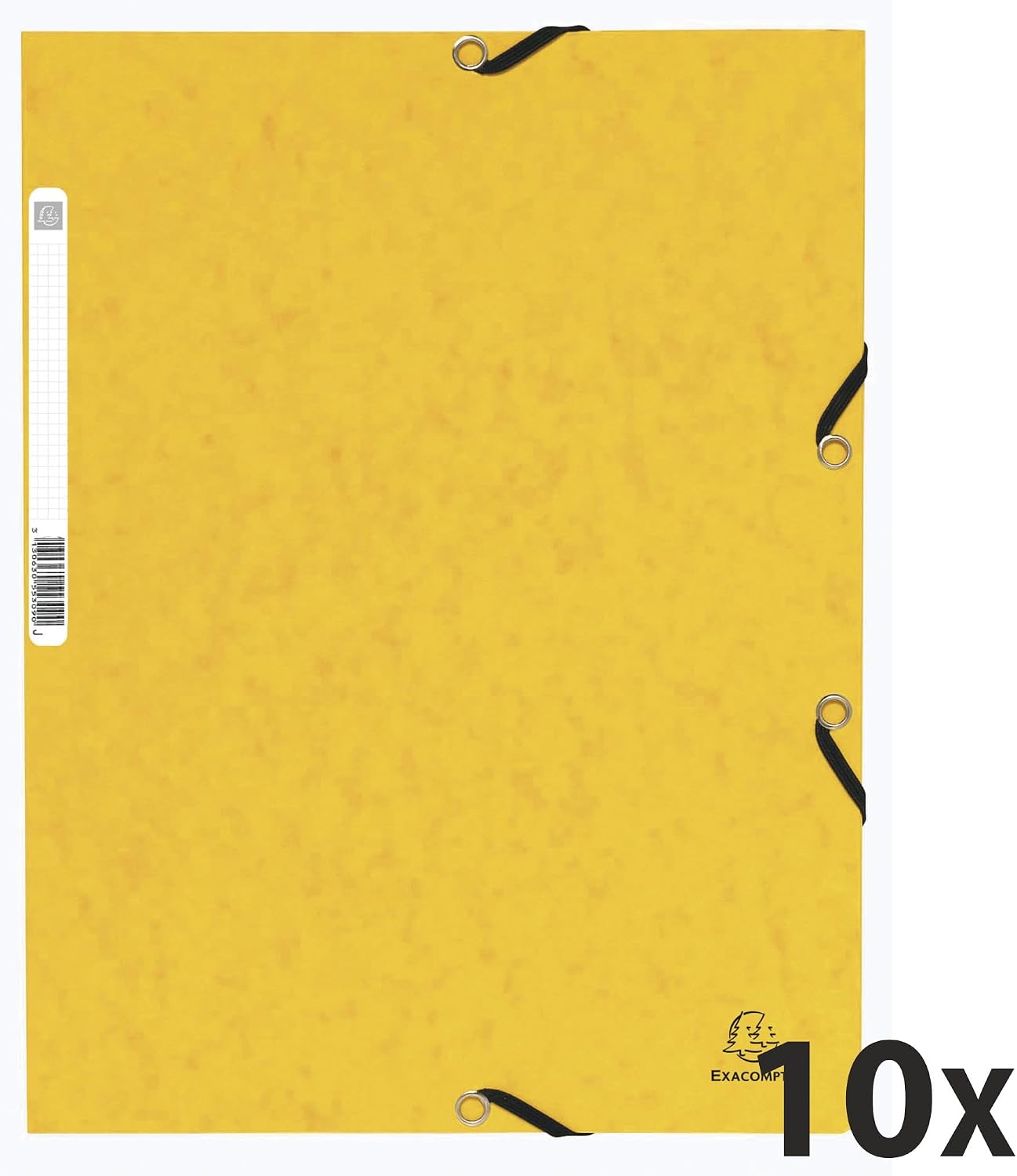 Thumbnail 1 de Exacompta 55309E – Paquet de 10 chemises à élastiques jaune, 24 x 32 cm (A4)