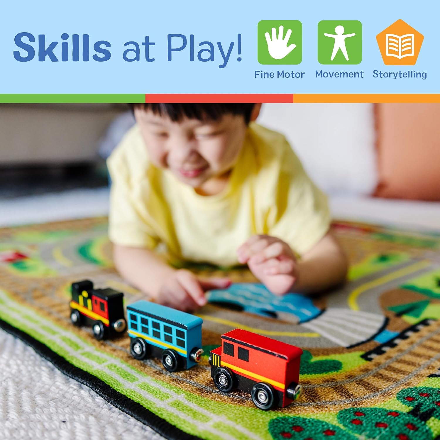 Thumbnail 4 de Melissa & Doug Wooden Train Cars 8-piece