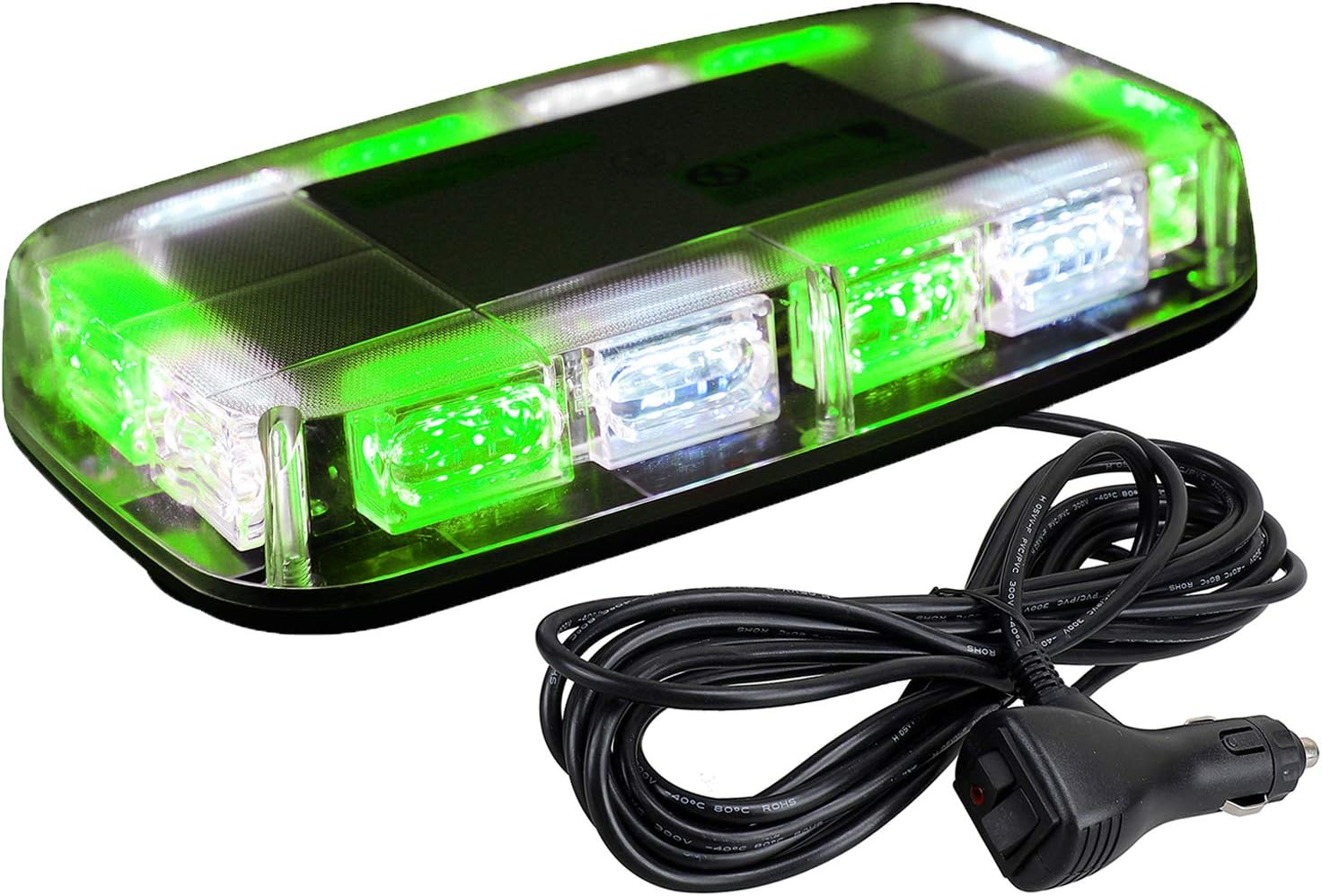 Thumbnail 6 de ASPL 48LED Roof Top Strobe Light Bar with Magnetic Base for 12–24V Vehicles (Amber/Green)