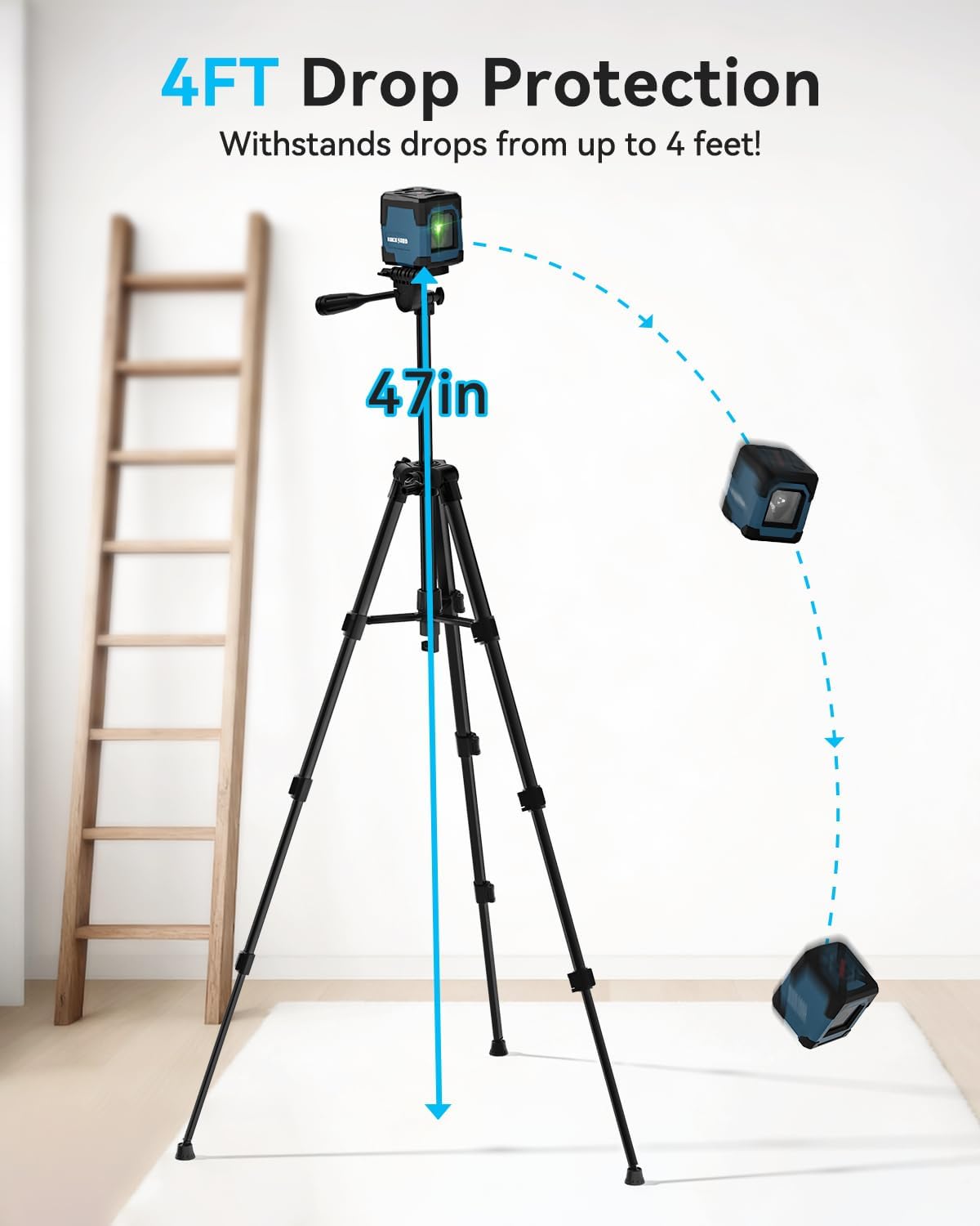 Thumbnail 6 de RockSeed LV1 Cross Line Laser Level with Self-Leveling and 47-Inch Tripod