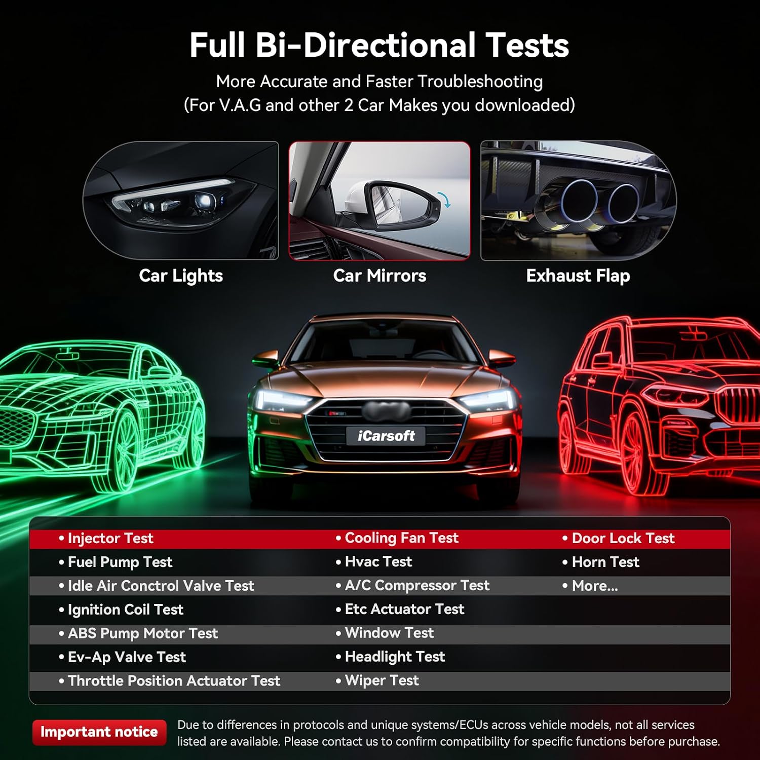 Thumbnail 4 de iCarsoft VAWS V4.0 bidirectional diagnostic tool for V.A.G plus optional brand packs