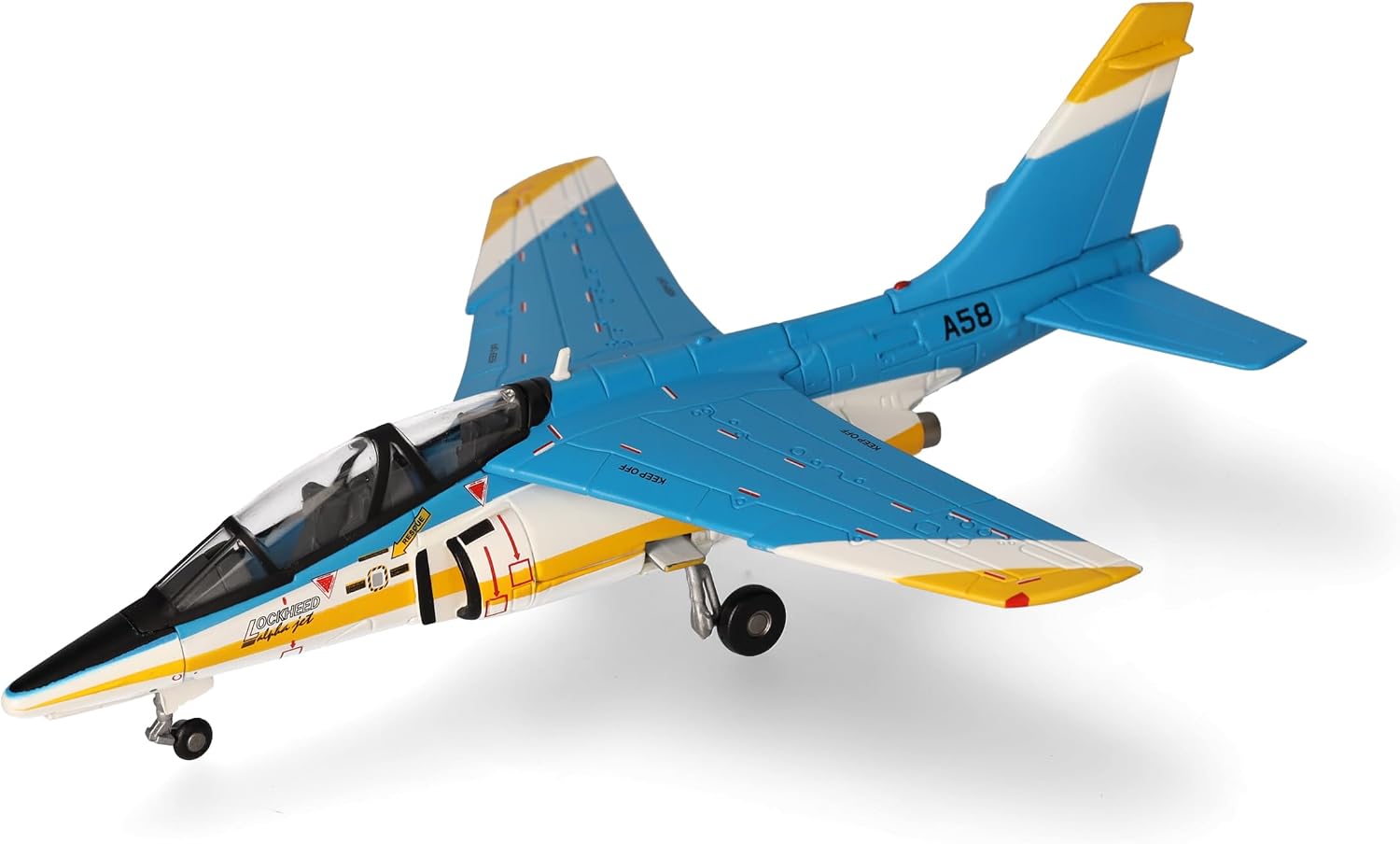 Detalle de Herpa Modellflugzeug Lockheed Alpha Jet – U.S. Navy VTX-TS Competition, 1:72, Metall, Miniatur ohne Standfuß