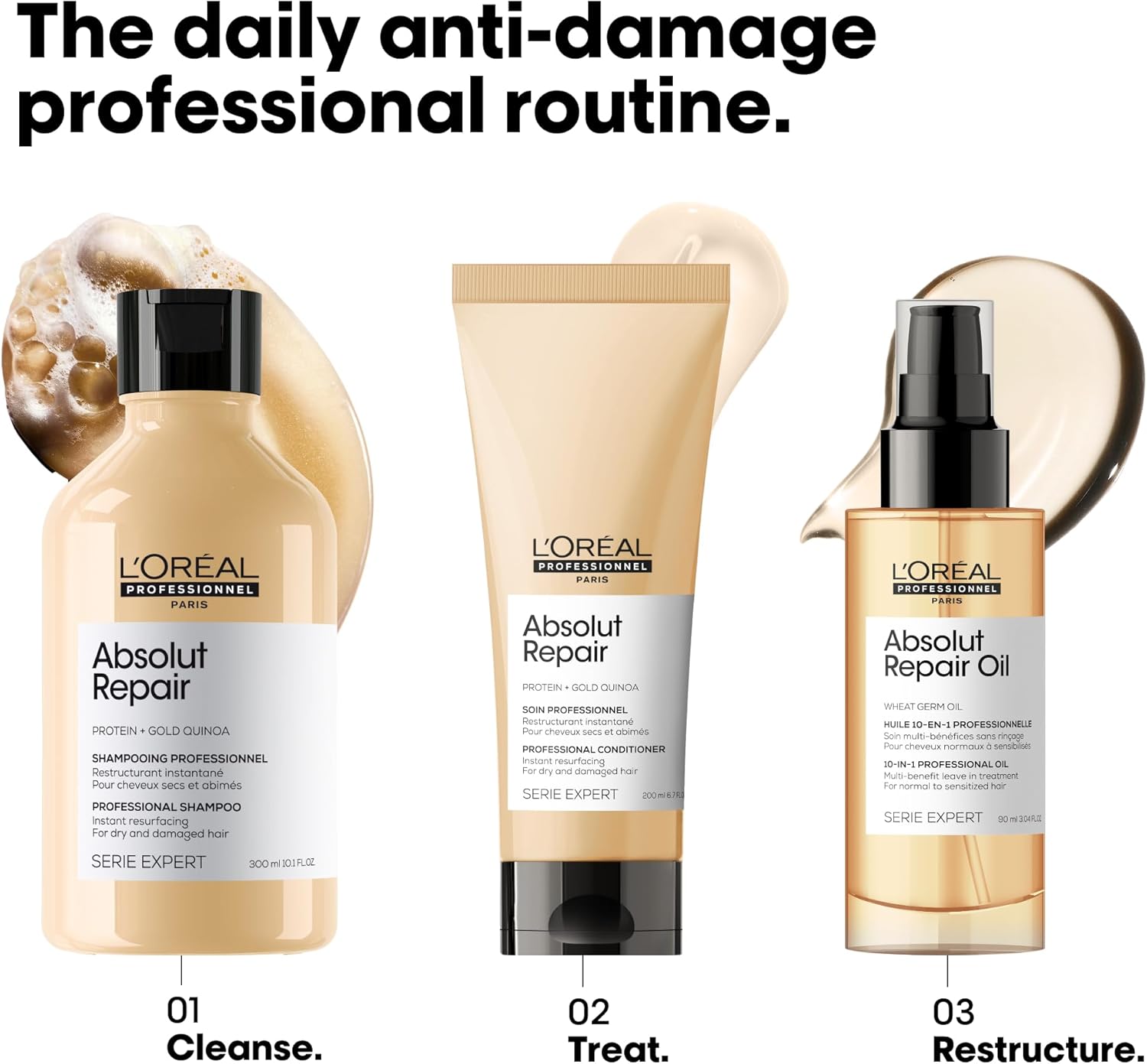 Thumbnail 4 de L’Oréal Professionnel Absolut Repair sulphate-free vegan Shampoo & Conditioner set for dry, damaged hair