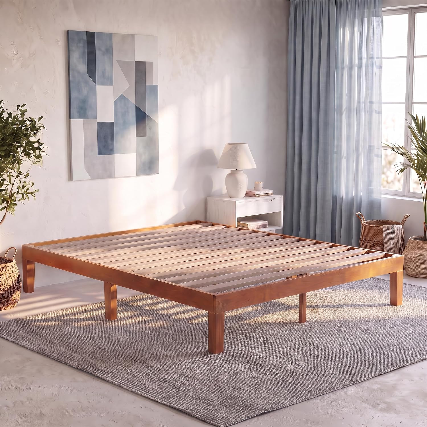 Detalle de DUMOS Platform Bed Frame, King Size