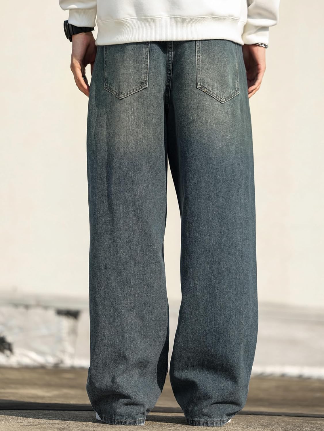 Thumbnail 3 de Baggy Jeans Herren mit unregelmäßiger Naht im Y2K/Skater-Style – Zewool