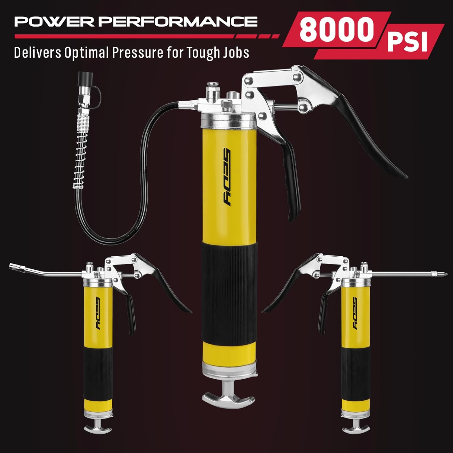 Thumbnail 5 de 17-Piece Heavy Duty Grease Gun Kit 8000 PSI