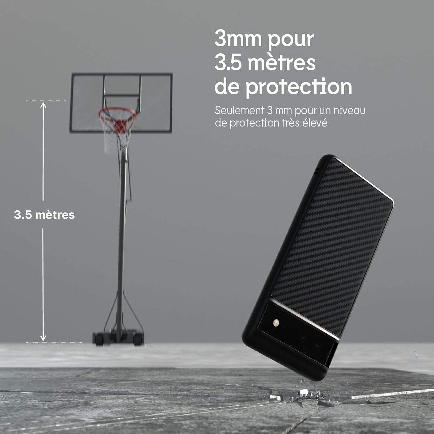 Thumbnail 1 de RhinoShield SolidSuit Noir Classic pour Pixel 6 – coque fine anti-chocs avec finition premium