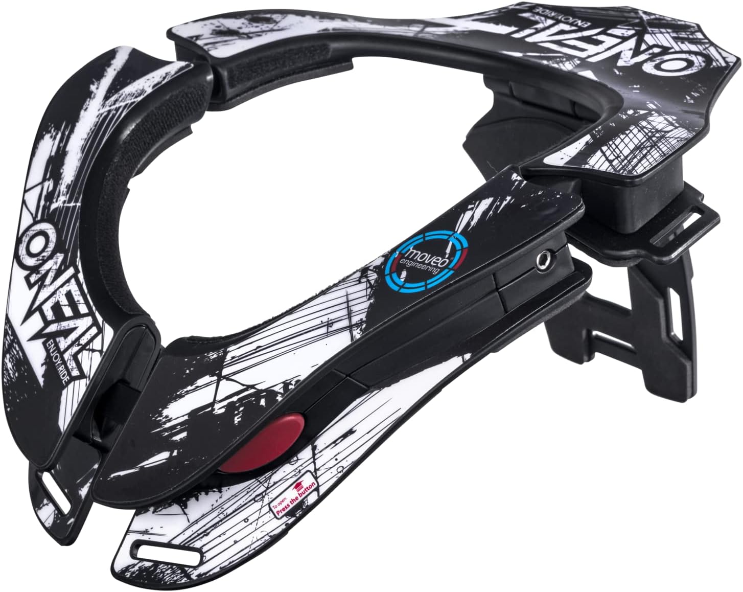 Detalle de O'NEAL Neck Brace: Motocross/Nackenprotektor für MX und MTB – 2 verstellbare Zonen, Frontverschluss