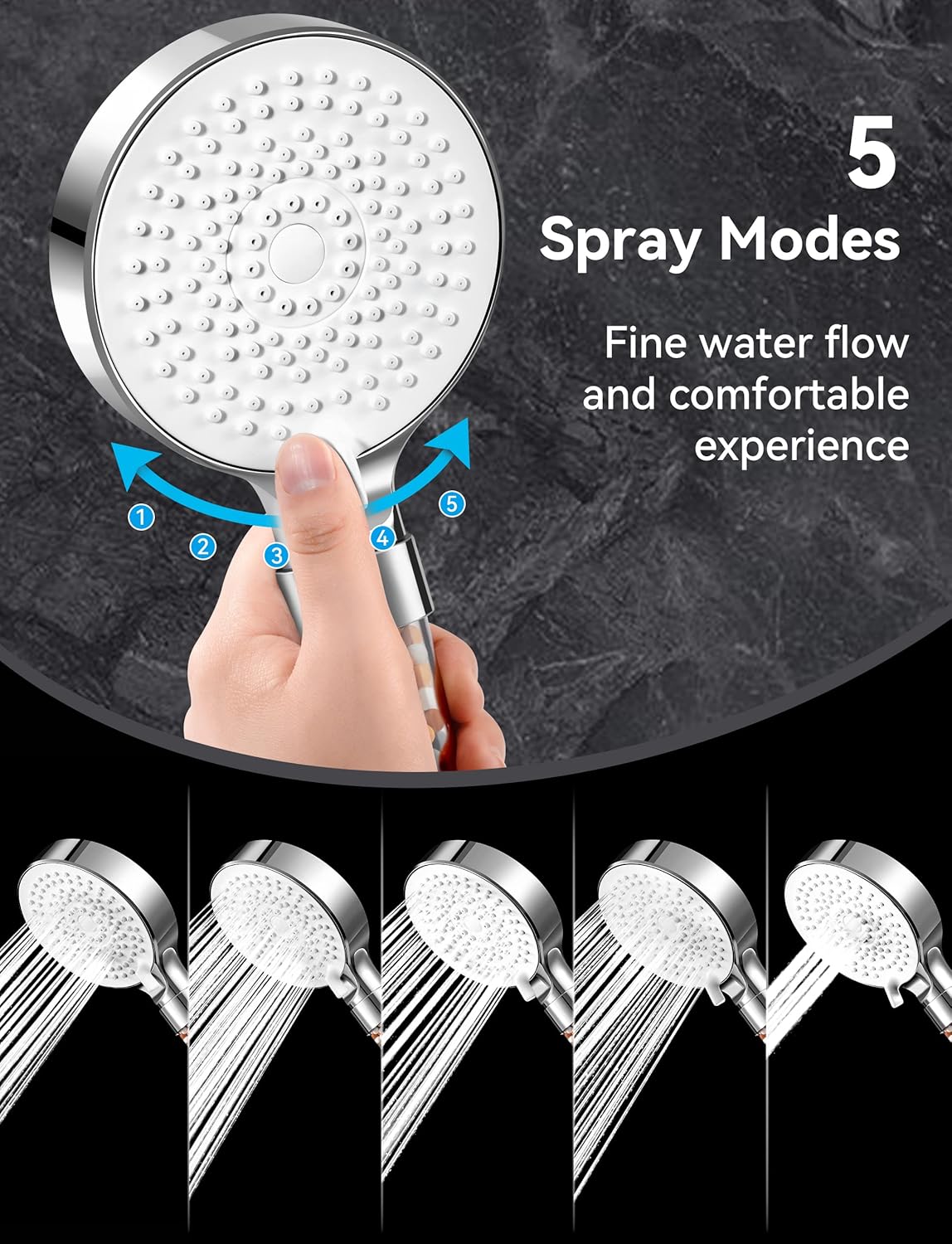 Thumbnail 4 de Magichome Filter Shower Head High Pressure 5 Modes